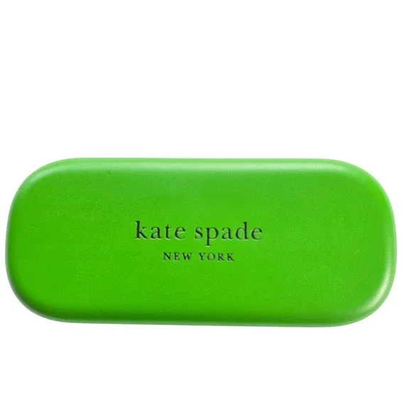 🆕️ Kate Spade New York Green Hard Shell Eyeglass Case with cloth. Case only. - Picture 1 of 7